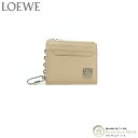 ロエベ （LOEWE） アナグラム スクエア カードホルダー チェーン フック付き コインケース 小銭入れ 財布 C821R89X01 ヌード【中古】