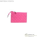 ボッテガ ヴェネタ （BOTTEGA VENETA） イントレチャート キーケース コインケース 608784 ピンク【中古】