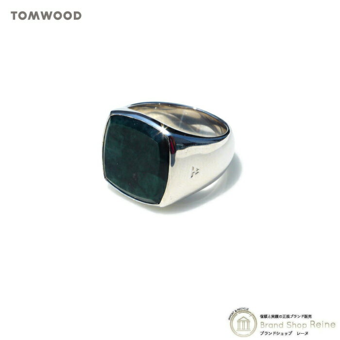 楽天ブランドショップ　Reine【クーポン利用で値引き！】トムウッド （TOM WOOD） Cushion Ring クッション GREEN MARBLE シルバー 925 指輪 #52 12号 R74HQGMB01S925【新品】