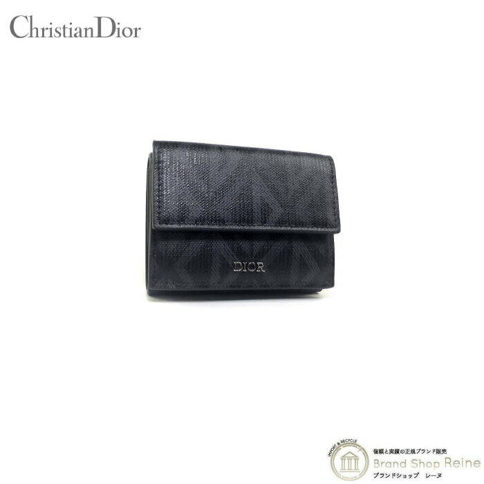 ディオール 財布（メンズ） 【クーポン利用で値引き！】クリスチャンディオール （Christian Dior） Essentials Diamondキャンバス 三つ折り コンパクト 財布 2ESBC110DCO メンズ【新品】