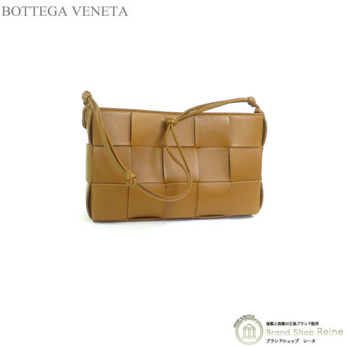 【セール+更に2,000円OFFクーポン!】ボッテガ ヴェネタ （BOTTEGA VENETA） マキシイントレチャート カセット ストラップ ポーチ バッグ 730543 キャメル【新品】