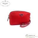 プラダ （PRADA） ナイロン ポーチ 1NE021 ROSSO【未使用品】 中古