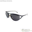 ボッテガ ヴェネタ (BOTTEGA VENETA) キャットアイ メタルフレーム サングラス BV1116S ブラック【新品同様】 中古