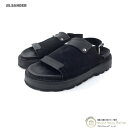 【クーポン利用で値引き!】ジルサンダー (JIL SANDER) オープントゥ スリングバック サンダル J33WP0004 ブラック #41 メンズ【新品】