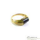 【クーポン利用で値引き!】18K (ジュエリー) オニキス リング パワーストーン 指輪 15号 ゴールド 2.7g【中古】