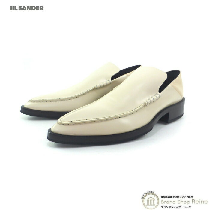 楽天ブランドショップ　Reineジルサンダー （JIL SANDER） フラットモカシン レザー ポインテッドトゥ ローファー J15WR0014 Naturale 靴 ＃38.5【新品】