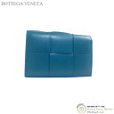 ボッテガ ヴェネタ （BOTTEGA VENETA） マキシイントレチャート カセット フラップ カードケース 二つ折り カードフォルダー 748053 マラード【未使用品】 中古