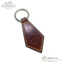 【2,000円OFFクーポンで値引き！】エルメス （HERMES） ポルトクレ タブ Tab キーリング ネクタイ型 カーフレザー キーホルダー ブラウン【中古】