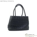 ボッテガ ヴェネタ （BOTTEGA VENETA） イントレチャート ハンド トート バッグ 600887 ブラック【美品】 中古