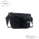 プラダ （PRADA） ナイロン テスート ボディバッグ ウエストポーチ トライアングルロゴ ベルトバッグ メンズ NERO【中古】