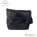 プラダ （PRADA） テスート×サフィアーノ Re-Nylon トライアングルロゴ ショルダー バッグ 2VD052 NERO【美品】 中古