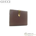 グッチ （GUCCI） ベルトモチーフ Wホック 二つ折り コンパクト 財布 035 ブラウン ヴィンテージ【新品同様】 中古