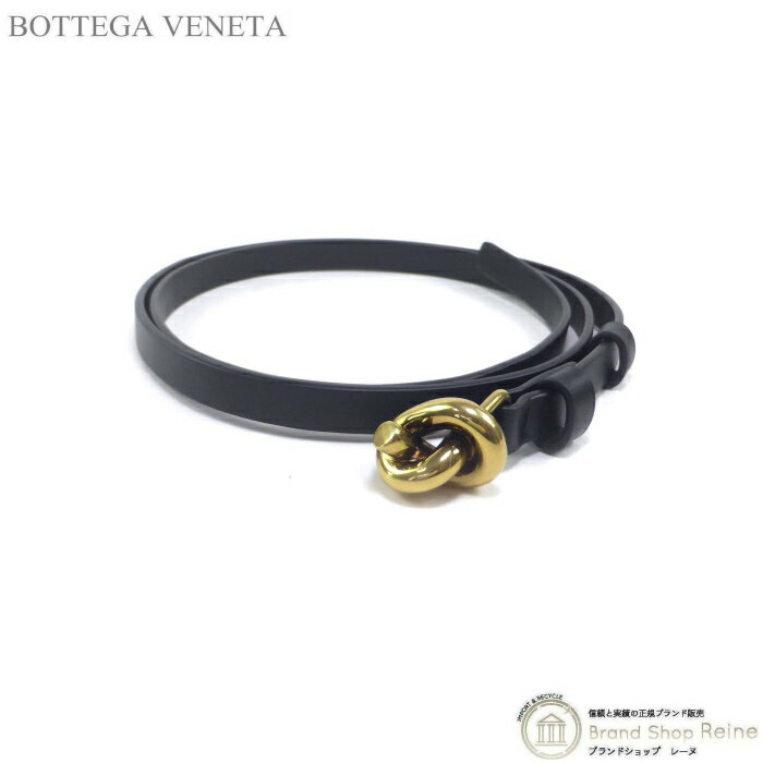 ボッテガヴェネタ ベルト（メンズ） ボッテガ ヴェネタ （BOTTEGA VENETA） ノット ベルト レザー 90cm 743753 ブラック【新品】