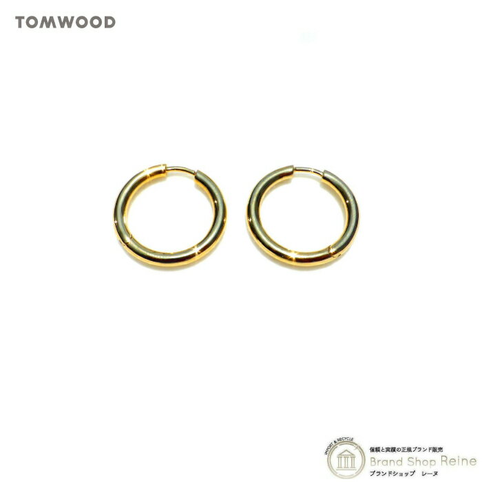 楽天ブランドショップ　Reine【2,000円OFFクーポンでお得！】トムウッド （TOM WOOD） クラシック フープ ミディアム ゴールド ピアス Classic Hoops Ag925/9KGD 両耳用 E39LMNA01S925-9k【新品】