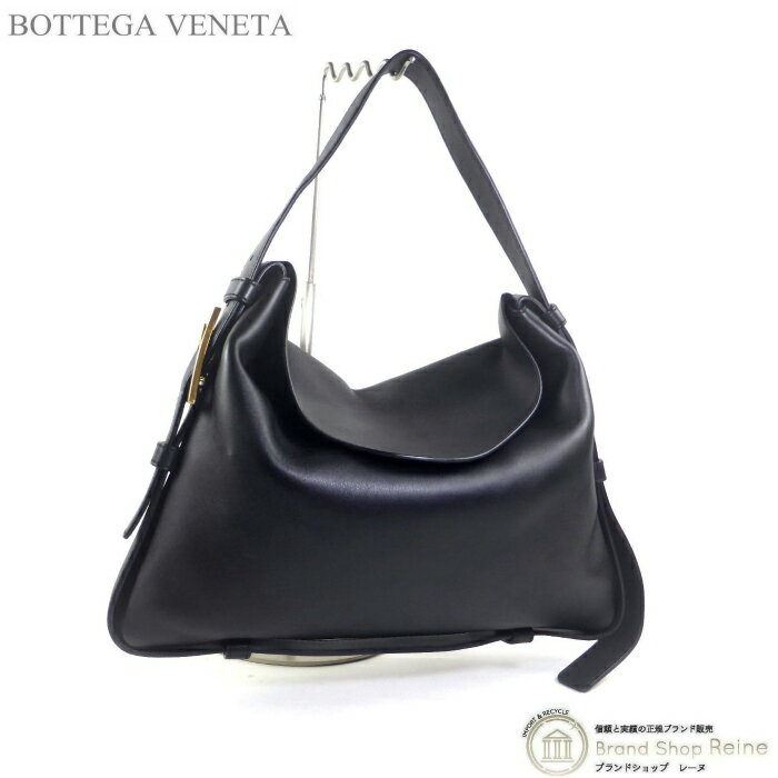 【クーポン利用で値引き！】ボッテガ ヴェネタ （BOTTEGA VENETA） クレードル スモール レザー トライアングル ハンド ショルダー バッグ 680057 ブラック【美品】 中古