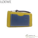 【SALE+更に2000円OFFクーポンでお得!】ロエベ (LOEWE) コイン&カードホルダー カードケース コインケース 小銭入れ C660Z40X04 マスタード系【新品同様】 中古