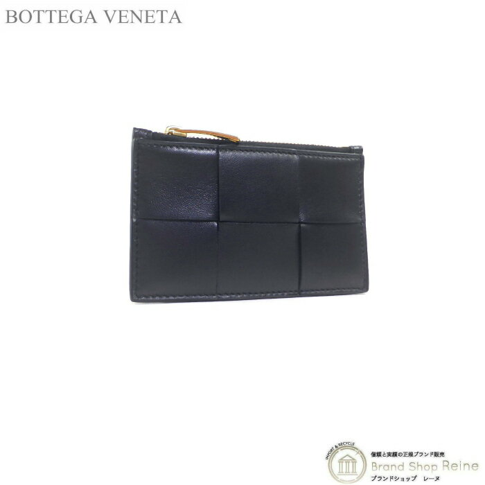 ボッテガヴェネタ 【2,000円OFFクーポンで値引き！】ボッテガ ヴェネタ （BOTTEGA VENETA） マキシイントレ カセット ファスナー付きカードケース コインケース 681010 ブラック【新品】