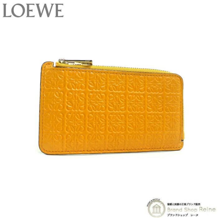 【クーポン利用で値引き！】ロエベ （LOEWE） リピート アナグラム コイン＆カードホルダー カードケース コインケース 小銭入れ C499Z40X04 マンダリン【中古】