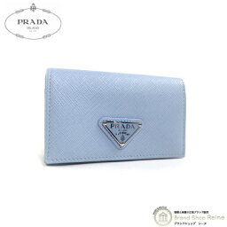 【2,000円OFFクーポンで値引き！】プラダ （PRADA） サフィアーノレザー トライアングルロゴ カードケース 名刺入れ 1MC122 ライトブルー【新品】