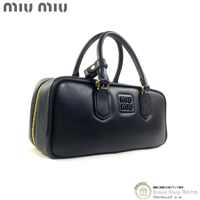 ミュウミュウ （MIUMIU） アルカディ レザー ハンド ショルダー バッグ 5BB148 ブラック【新品同様】 中古のサムネイル