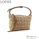 【1,000円OFFクーポンで値引き!】ロエベ (LOEWE) キュービィバッグ スモール アナグラム ジャガード ハンド ショルダー バッグ A906K75X06 タン/ピーカン【新品】