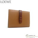 ロエベ 財布（レディース） ロエベ （LOEWE） ミディアム バーティカル ウォレット 二つ折り 財布 C660S87X01 ライトキャメル×ピーカン【新品】