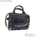 【セール&クーポン利用で更に値引き!】バレンシアガ (BALENCIAGA) Mute City ミュート シティ ミニ ハンド ショルダー バッグ ミラーチャーム付き 443721 ブラック【中古】