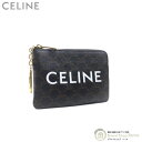 セリーヌ セリーヌ （CELINE） トリオンフ COIN＆Card Purse フック付き コイン カードポーチ カードケース 小銭入れ 10C66 ブラック【新品】