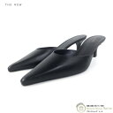 【クーポン利用で値引き!】ザ・ロウ (The Row) ポインテッドトゥ レザー ミュール キトゥンヒール サンダル シューズ 靴 F1428 #38 ブラック【新品】(4)