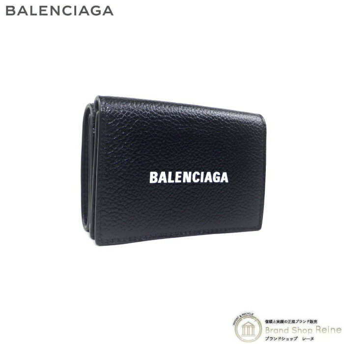 バレンシアガ 財布（メンズ） 【最大8,000円OFFクーポンで値引き！】バレンシアガ （BALENCIAGA） キャッシュ ミニ ウォレット コンパクト 三つ折り 財布 594312 ブラック【新品】