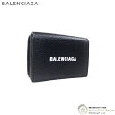 バレンシアガ 財布（メンズ） バレンシアガ （BALENCIAGA） キャッシュ ミニ ウォレット コンパクト 三つ折り 財布 594312 ブラック【新品】