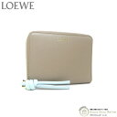 ロエベ （LOEWE） ノット コンパクト ジップウォレット 二つ折り 財布 CEM1CWZX01 サンド×ブルーアイスバーグ【新品】