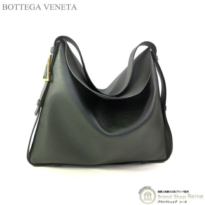 【クーポン利用で値引き！】ボッテガ ヴェネタ （BOTTEGA VENETA） クレードル ミディアム レザー トライアングル ハンド ショルダー バッグ ダークモス【中古】