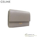 セリーヌ 財布（レディース） 【2,000円OFFクーポンで値引き！】セリーヌ （CELINE） フォールデッド コンパクト ウォレット 三つ折り 財布 10E60 ぺブル【新品】