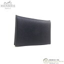 エルメス （HERMES） カルヴィ ヴォーエプソン ブラック カードケース 名刺入れ U刻 H044164CK【未使用品】 中古