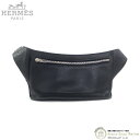 【クーポン利用で値引き!】エルメス (HERMES) チキータ90 ボディバッグ ウエストポーチ エヴァーグレイン ショルダーバッグ ブラック【美品】 中古