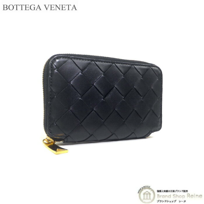 ボッテガヴェネタ キーケース（メンズ） 【クーポン利用で値引き！】ボッテガ ヴェネタ （BOTTEGA VENETA） イントレチャート ラウンドファスナー キーケース 6連 689522 ブラック メンズ【新品】