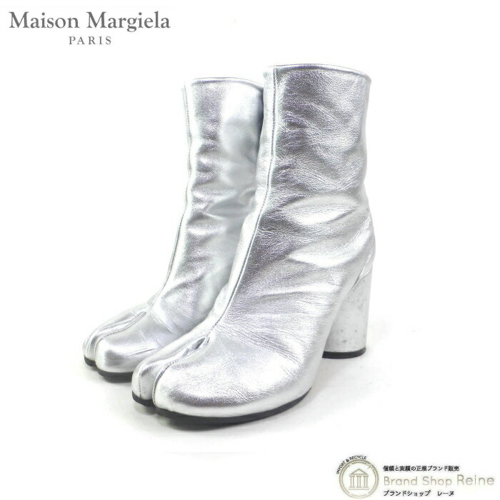 楽天ブランドショップ　Reineメゾン マルジェラ （Maison Margiela） Tabi タビ 足袋 レザー ショートブーツ S39WU0099 シルバー #36【中古】