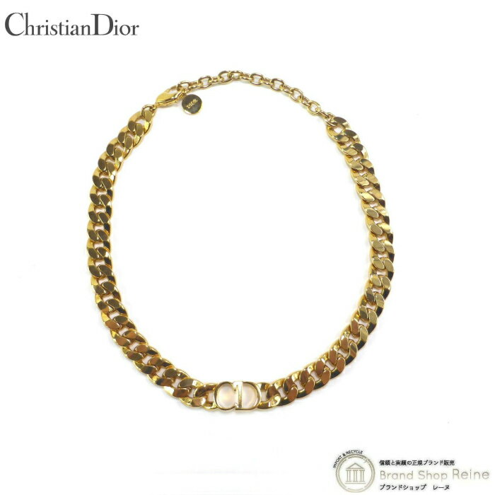クリスチャンディオール (Christian Dior) CDロゴ ネックレス チョーカー ゴールド【新品同様】 中古