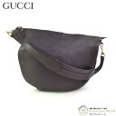 【クーポン利用で値引き!】グッチ (GUCCI) セミサークル 半月形 カーフレザー 肩掛け ワンショルダー バッグ 243308 ダークブラウン×GO金具【中...