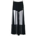 【クーポン利用で値引き!】メゾン マルジェラ (Maison Margiela) シースルー シアー ワイド パンツ ボトム #36 S31KA0282 ブラッ...