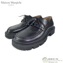メゾン マルジェラ (Maison Margiela) レザー スニーカー ボリュームソール シューズ 靴 S58WQ0133 ブラック #38【新品同様】 中...