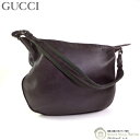 【クーポン利用で値引き!】グッチ (GUCCI) セミサークル 半月形 カーフレザー 肩掛け ワンショルダー バッグ 1206 ダークブラウン ヴィンテージ【中...