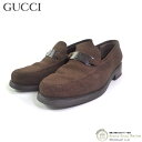 【クーポン利用で値引き!】グッチ (GUCCI) スエード ローファー 靴 シューズ 100 0491 #36 1/2C ブラウン【中古】