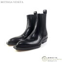 ボッテガ ヴェネタ (BOTTEGA VENETA) レザー チェルシーブーツ スクエアトゥ #39 シューズ 靴 667085 ブラック【新品同様】 中古