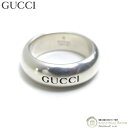 グッチ (GUCCI) ロゴ シルバー リング 925 指輪 約8号【中古】