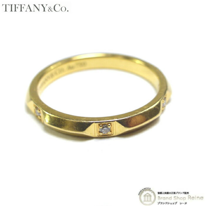 【2,000円OFFクーポンでお得!】ティファニー (TIFFANY&CO.) トゥルー バンド リング ダイヤモンド×K18 ブライダル 指輪 15号 3.6...