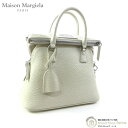【1,000円OFFクーポンで値引き!】メゾン マルジェラ (Maison Margiela) 5AC ミニバッグ 2way ハンド ショルダー バッグ カーフ×キャンバス S56WG0082 ライトグレー【美品】 中古