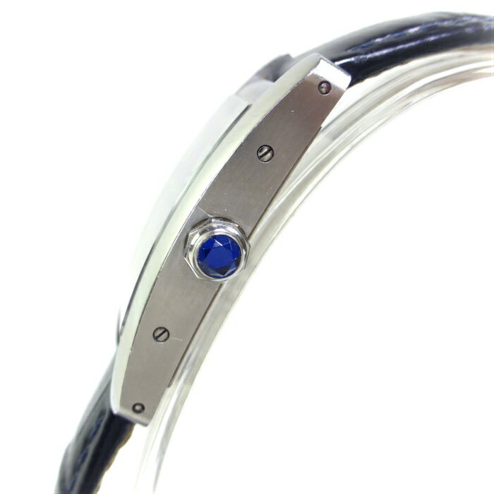 【2,000円OFFクーポンで値引き！】カルティエ （Cartier） タンク アメリカン SM ウォッチ アリゲーター×SS クォーツ 腕時計 シルバー文字盤 WSTA0016 ブラック×SV金具【中古】