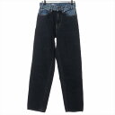 セリーヌ (CELINE) コットン バイカラー ジーンズ デニム #26 ボトムス N605 ブルー×ブラック ウェア【中古】
